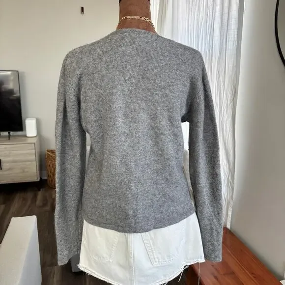 90s Vintage Valerie Stevens Wool Cashmere Rabbit Argyle Pastel Sweater Size M - Picture 2 of 7